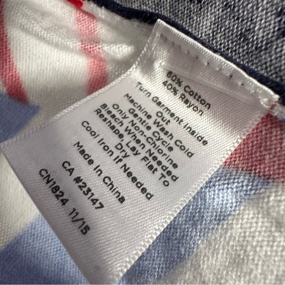 Talbot's | Nautical Geometric Sailboat Short Sleeve Sweater Size Medium Petite - Picture 5 of 5